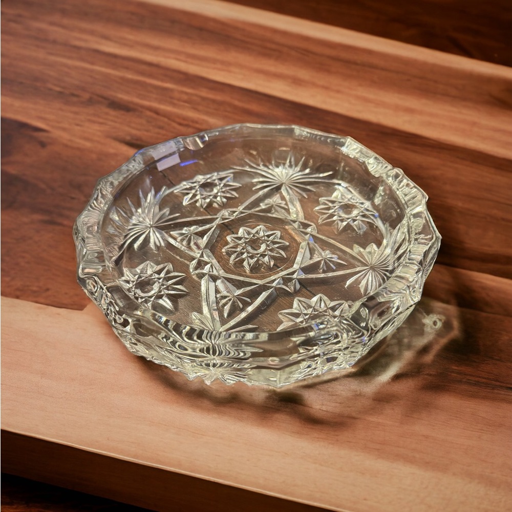 Vintage Anchor Hocking Clear Glass Large Dish/Ashtray.